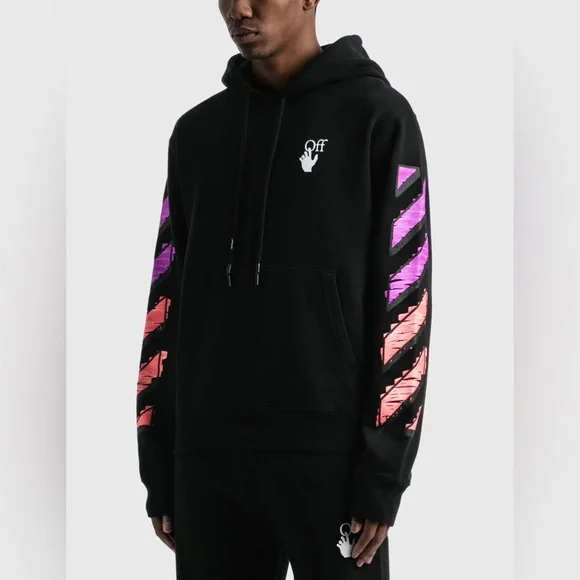 Off-White- Marker Slim Hoodie Sz XXL 👉Like Sz XL👈